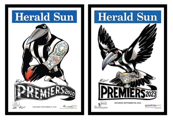 2 X Herald Sun Framed Posters