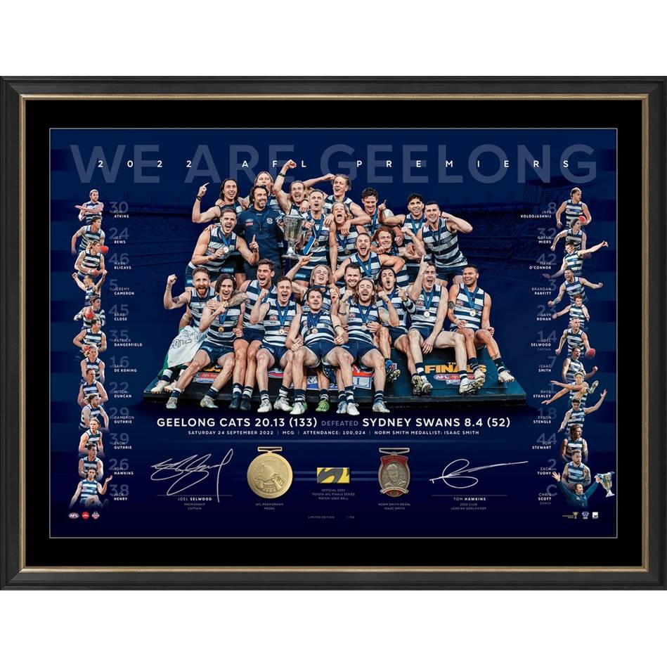 29 Official 2021 Geelong Cats AFL Jersey signed by squad