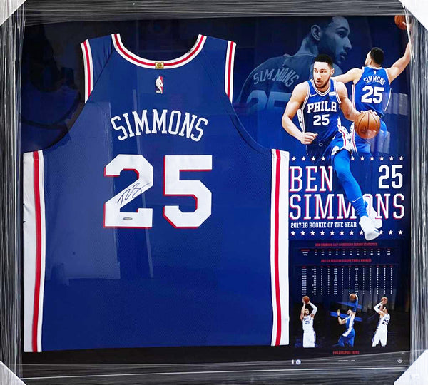 Ben Simmons Hand Signed Jersey - Framed
