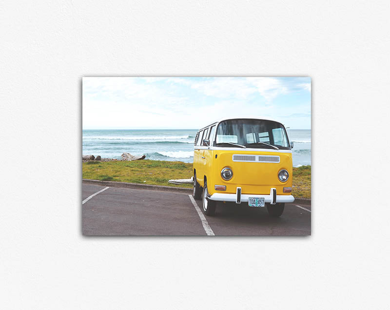 Bus Ride By The Seaside Canvas Print