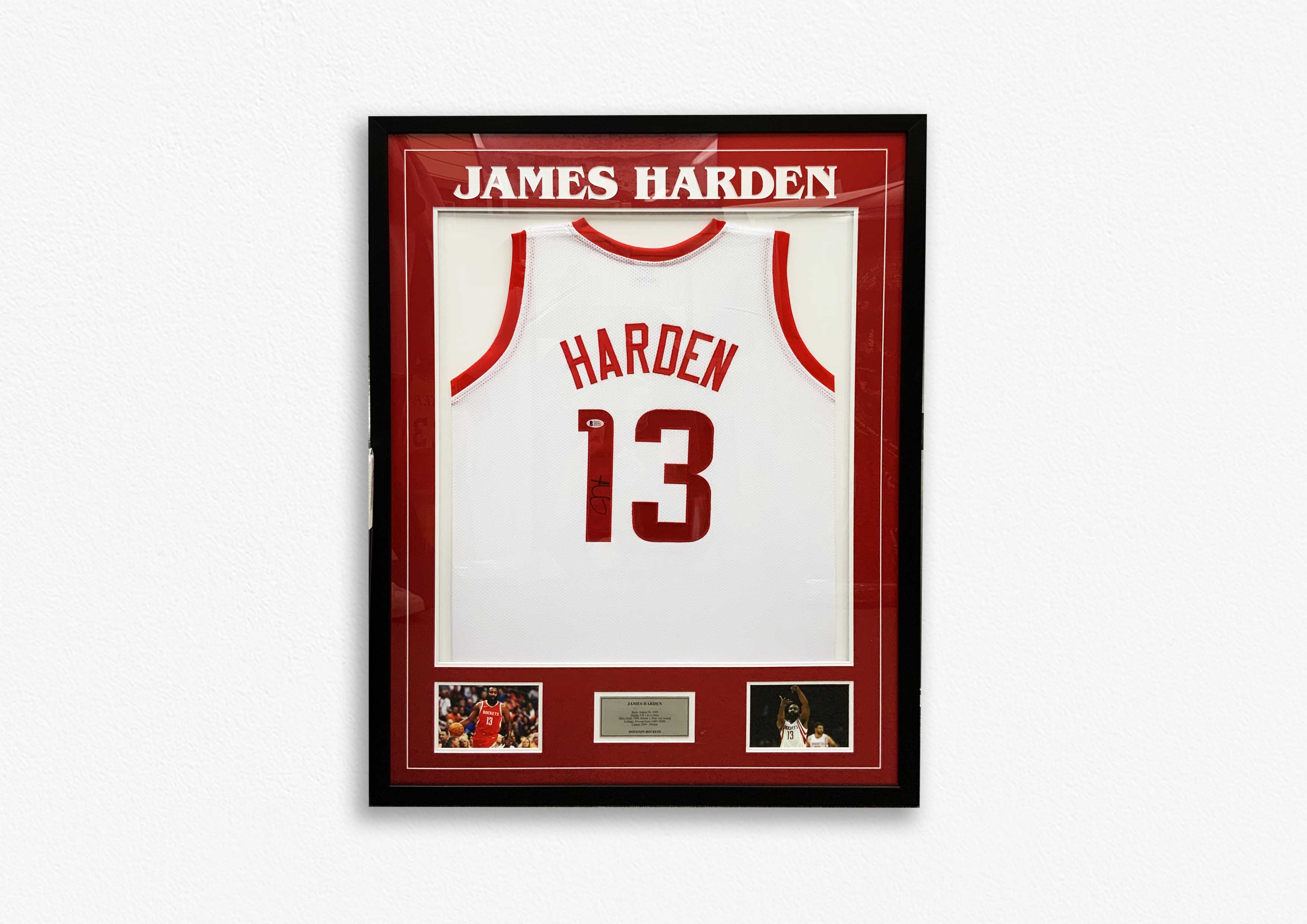 James Harden Hand Signed Jersey Framed - Main Image
