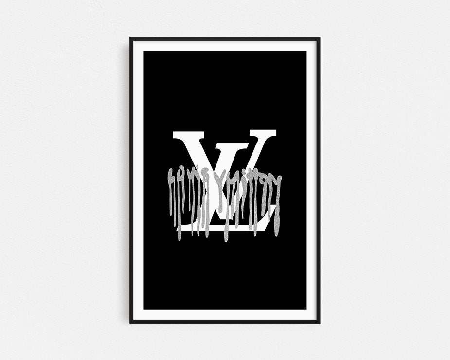 Dripping LV Gray INSTANT DOWNLOAD print file PNG – BB Digital Prints and  Boutique