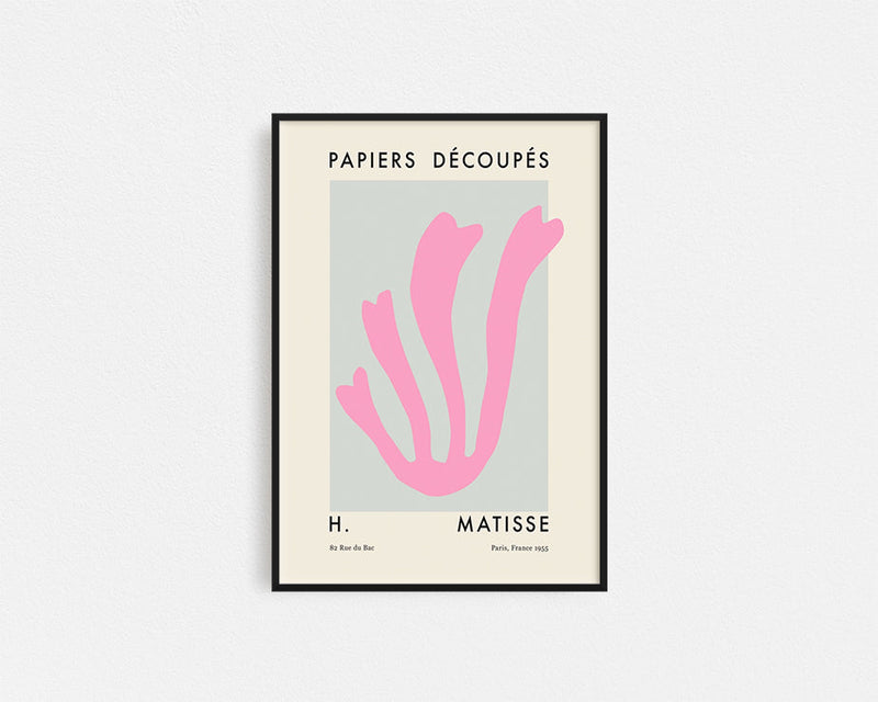 Poster Hub - Matisse Cutout Pink Framed