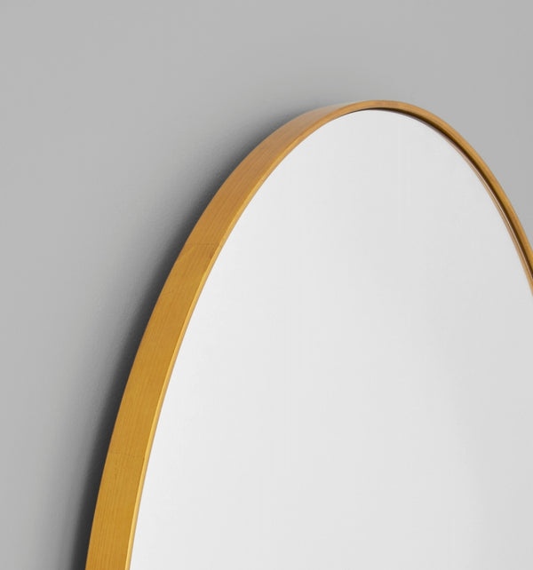 Bjorn Luxury Arch Leaner Oversized Brass Mirror