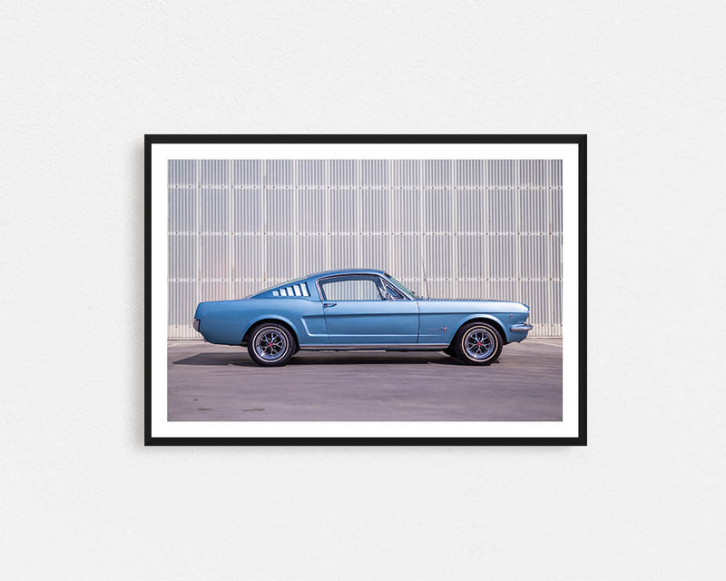 Blue Mustang Framed Wall Art