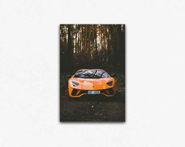 Orange Lamborghini Canvas Print