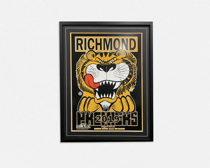 Richmond 2019 WEG Art Poster Framed Herald Sun Knight Premiers