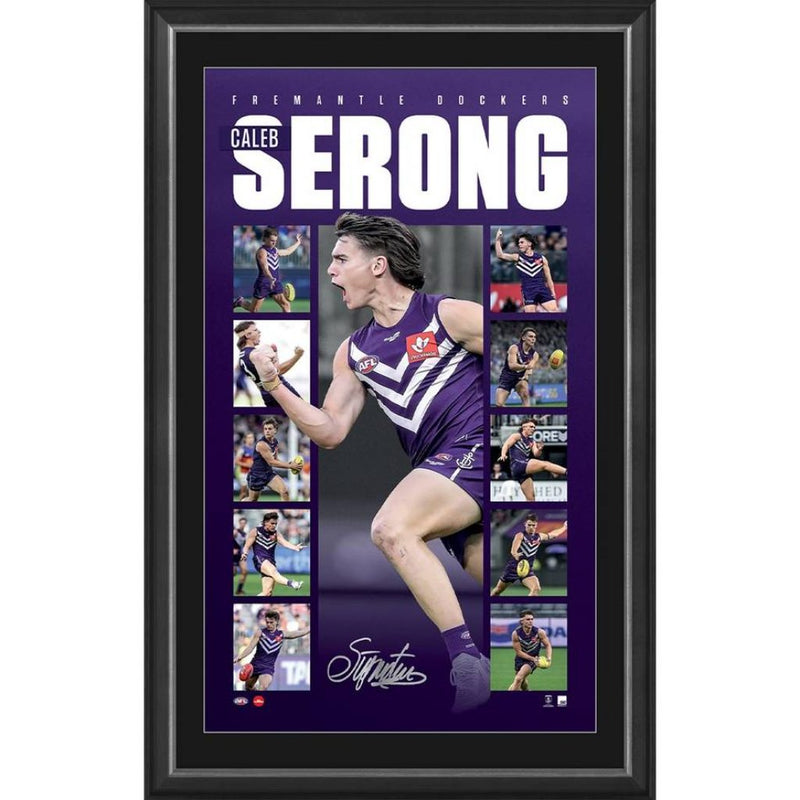 Fremantle Dockers – Caleb Serong Signed & Framed Vertiramic