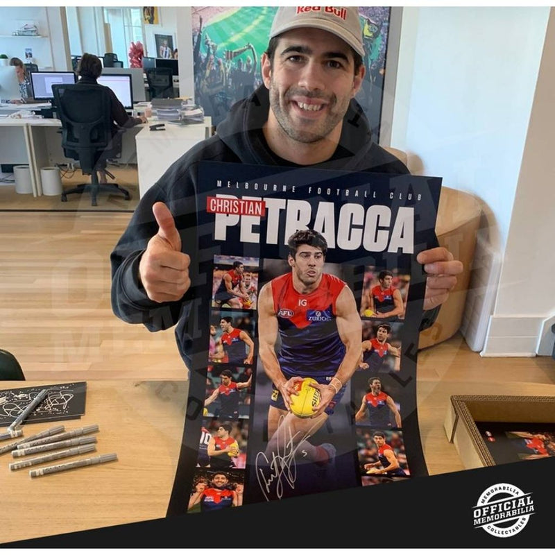 Melbourne Demons – Christian Petracca Signed & Framed Vertiramic