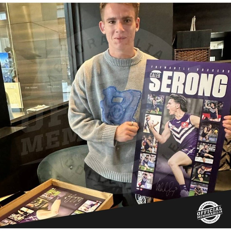 Fremantle Dockers – Caleb Serong Signed & Framed Vertiramic