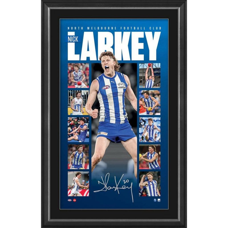 North Melbourne Kangaroos – Nick Larkey Signed & Framed Vertiramic