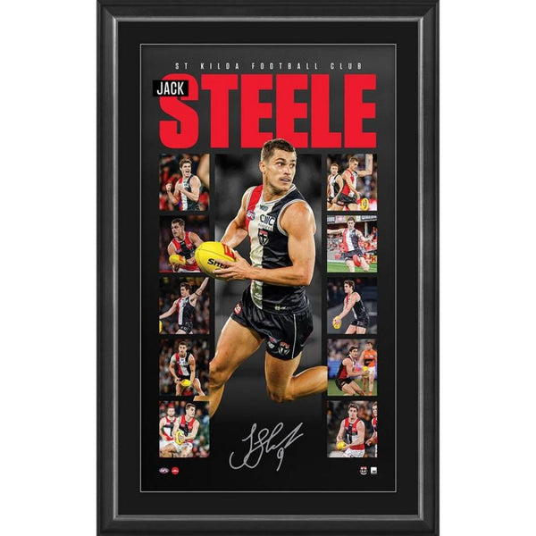 St Kilda Saints – Jack Steele Signed & Framed Vertiramic