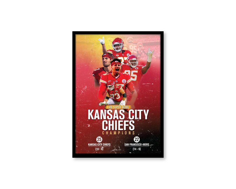Kansas City Chiefs 2024 Super Bowl Print portrait