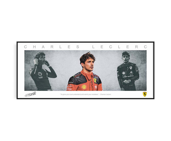 CHARLES LECLERC PANORAMIC COLLAGE PRINT SIGNED FRAMED WINGS