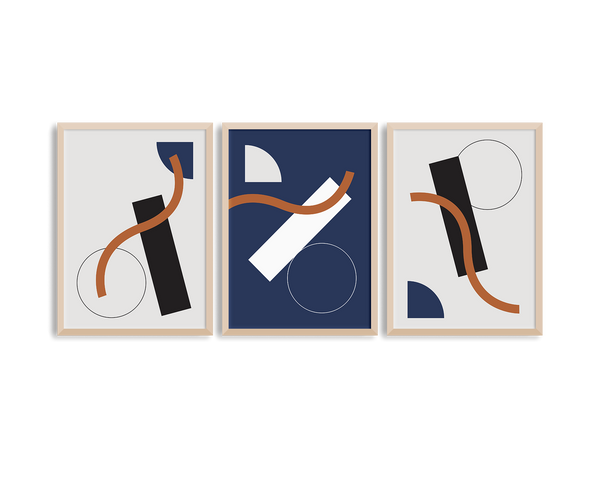 Abstract Shapes Print Concept #1- Three Frames