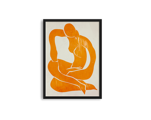 Orange Figure Print 2