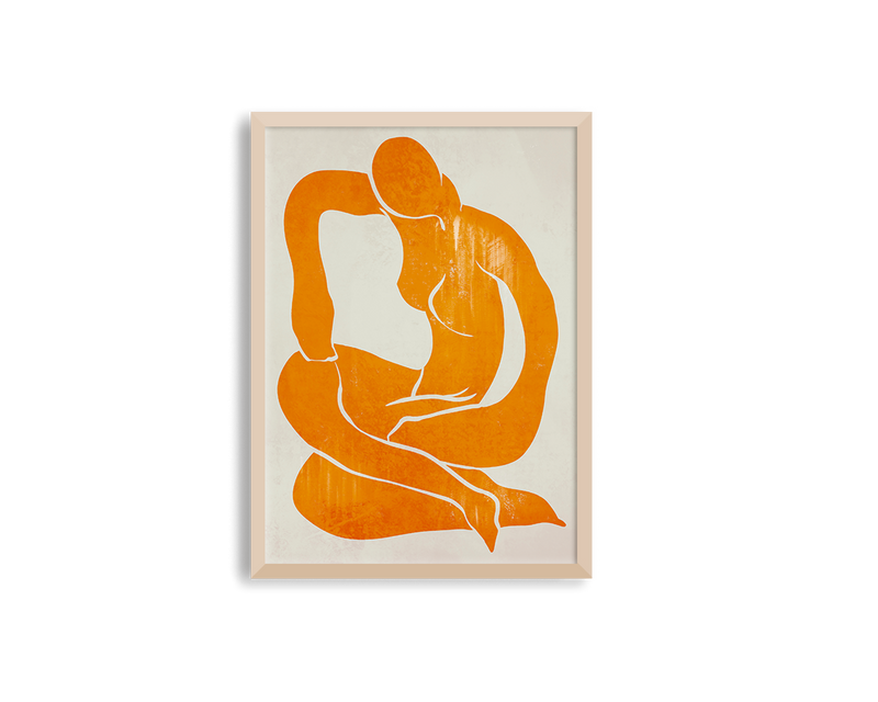 Orange Figure Print 2