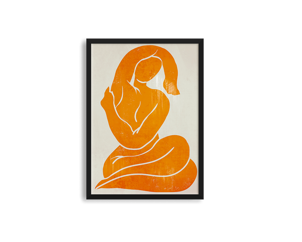 Orange Figure Print 1