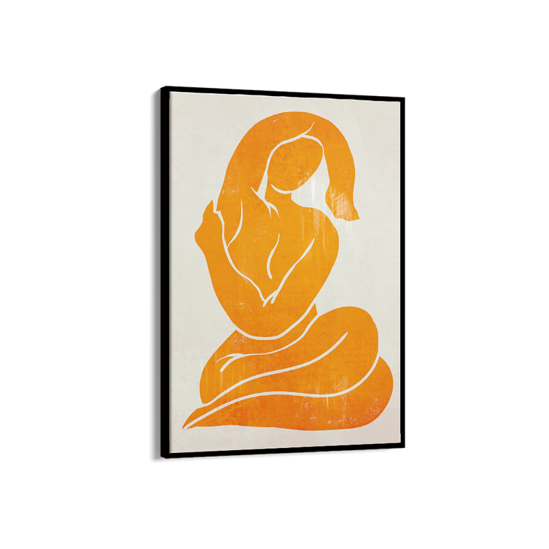 Orange Figure Print 1