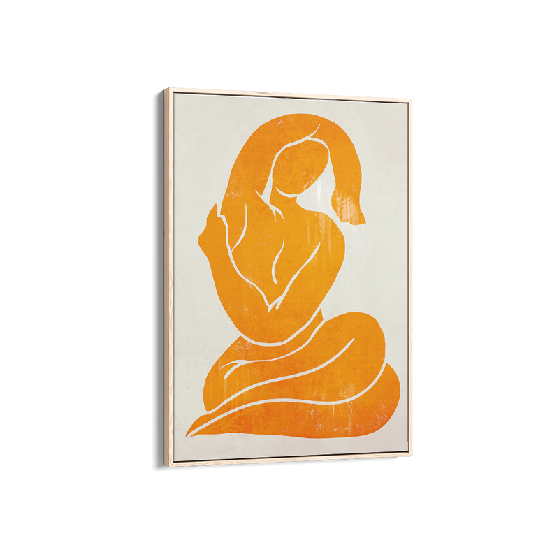 Orange Figure Print 1