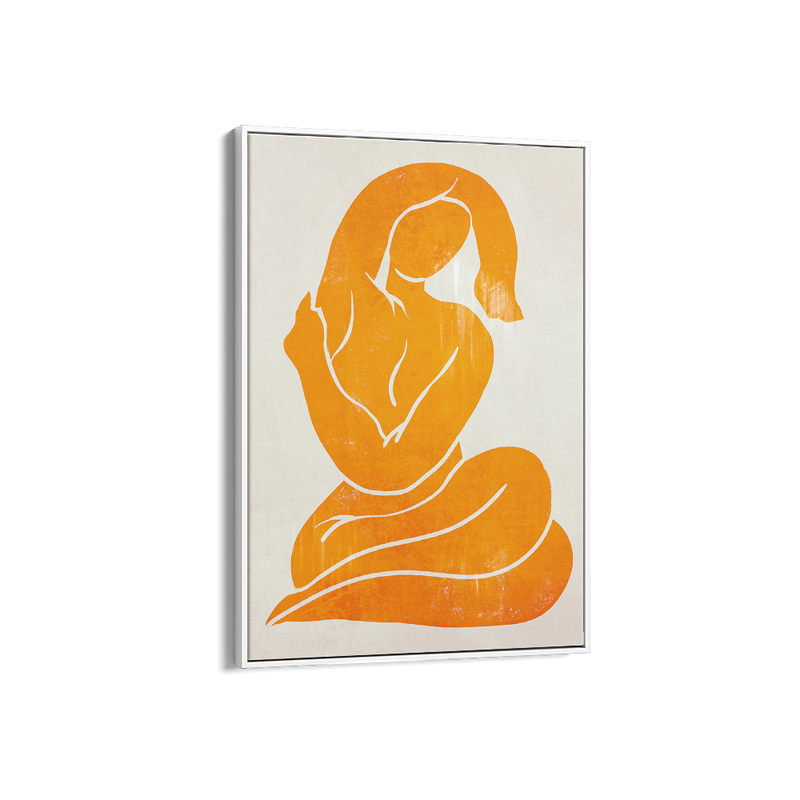 Orange Figure Print 1