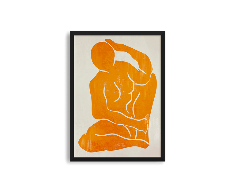 Orange Figure Print 3