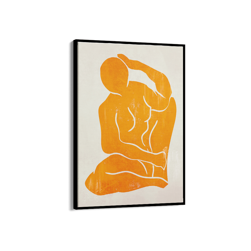 Orange Figure Print 3