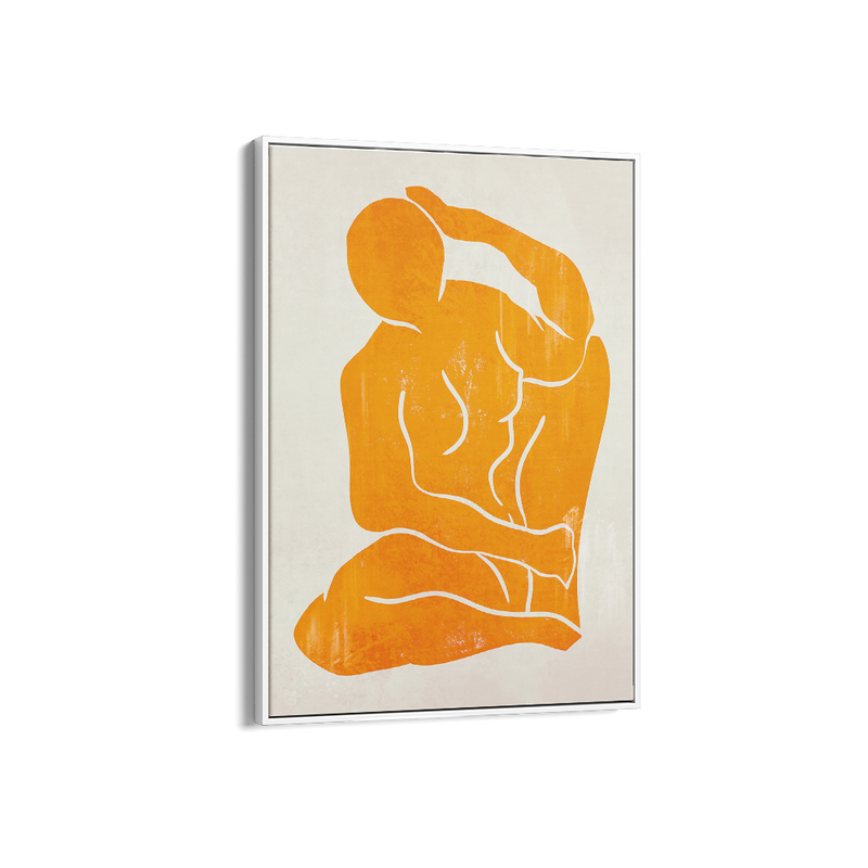 Orange Figure Print 3