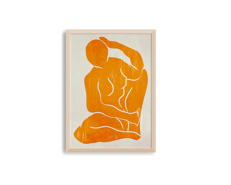 Orange Figure Print 3