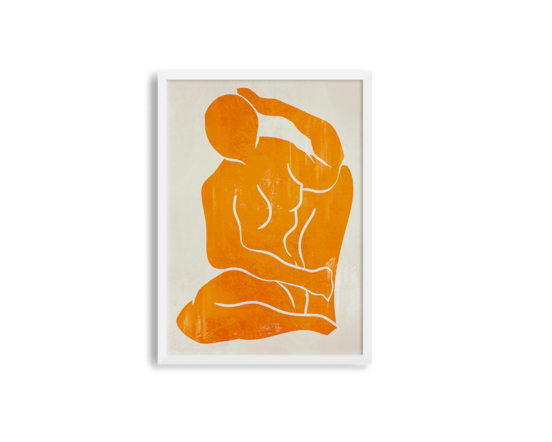 Orange Figure Print 3