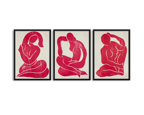 Red Trio Set - Figure Print