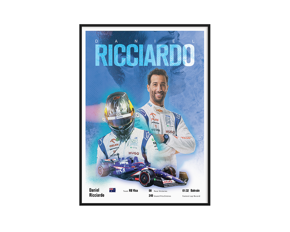 Daniel Ricciardo Vintage F1 Print