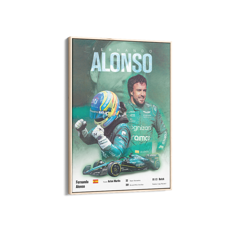 Fernando Alonso Vintage F1 Print
