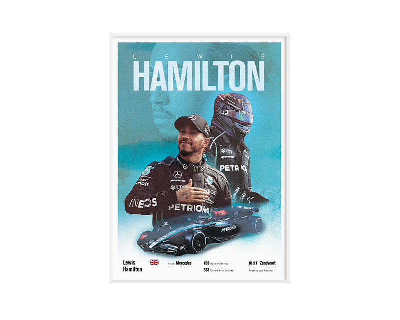 Lewis Hamilton Vintage F1 Print