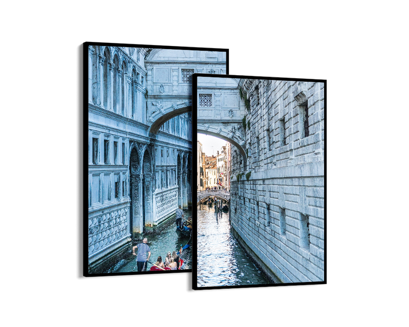 Italy Venice Riverin The City Set Includes Two Prints