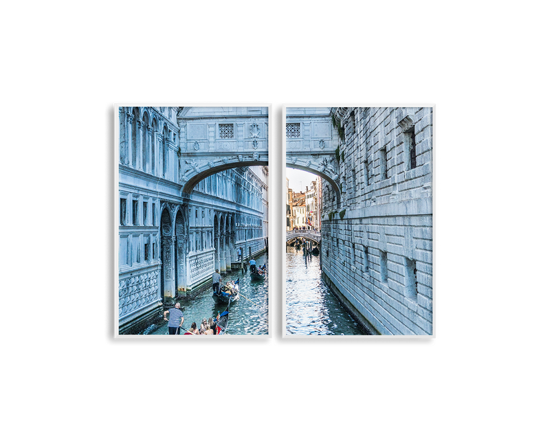 Italy Venice Riverin The City Set Includes Two Prints