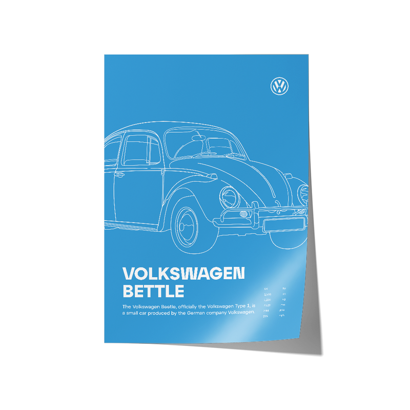 Car Print Volkswagen Beetle 02