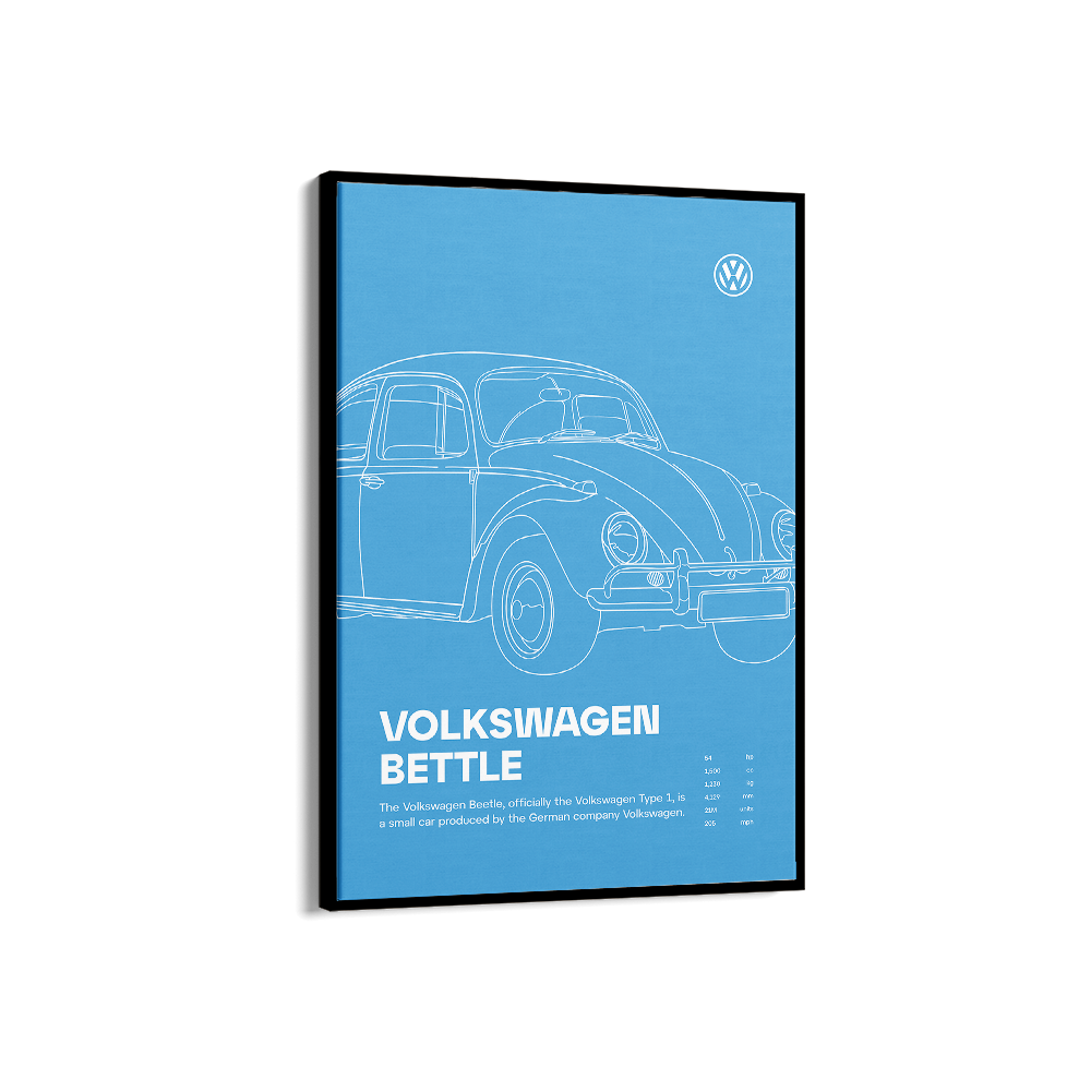Car Print Volkswagen Beetle 02 - Modern Wall Art Australia