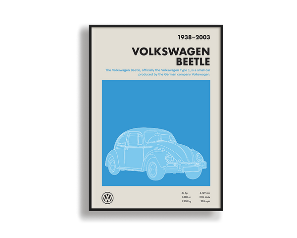 Car Print Volkswagen Beetle 01