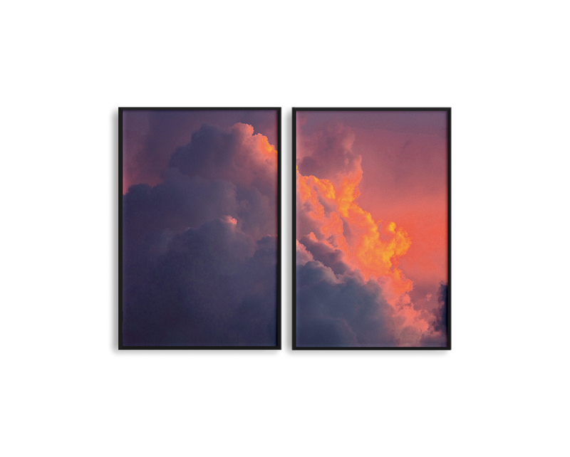 Sunset in The Clouds Set Includes Two Prints