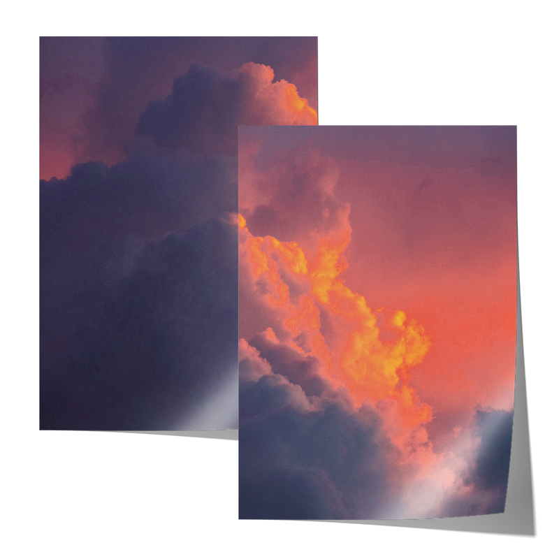 Sunset in The Clouds Set Includes Two Prints