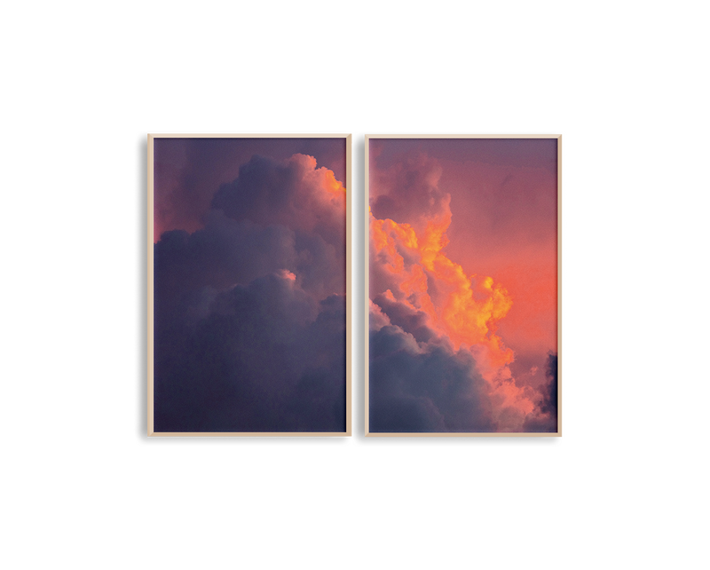 Sunset in The Clouds Set Includes Two Prints