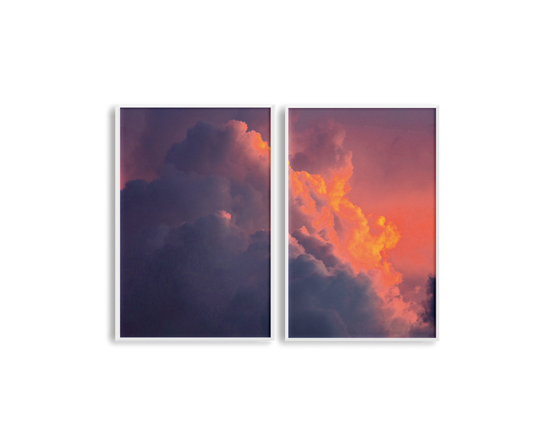 Sunset in The Clouds Set Includes Two Prints