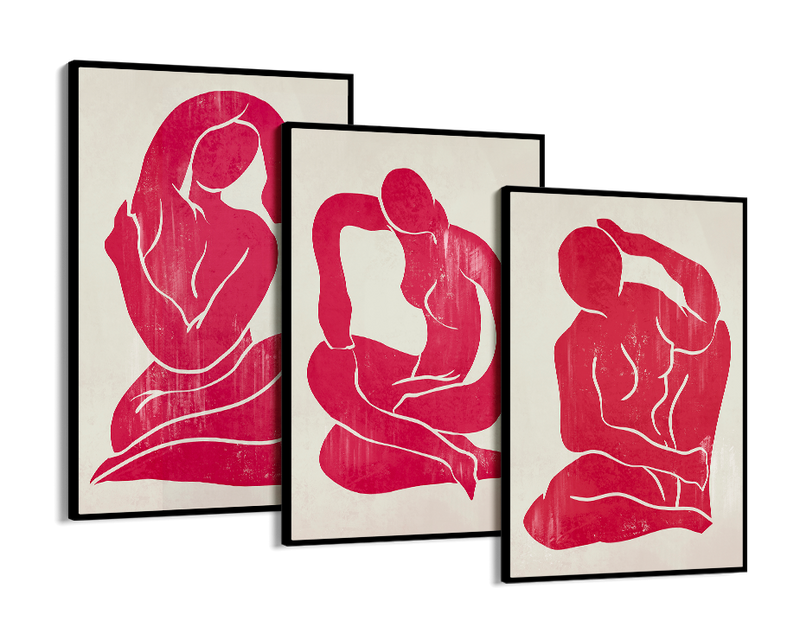 Red Trio Set - Figure Print