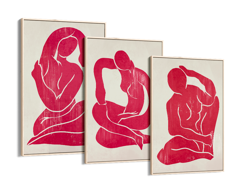 Red Trio Set - Figure Print