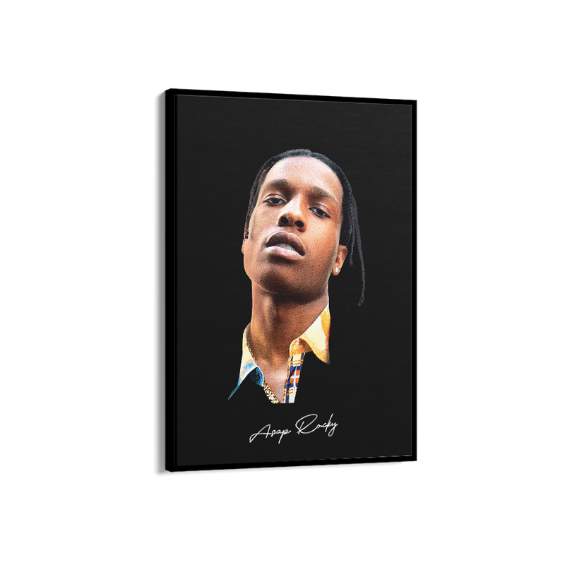 Big Head Retro ASAP Rocky Black Portrait