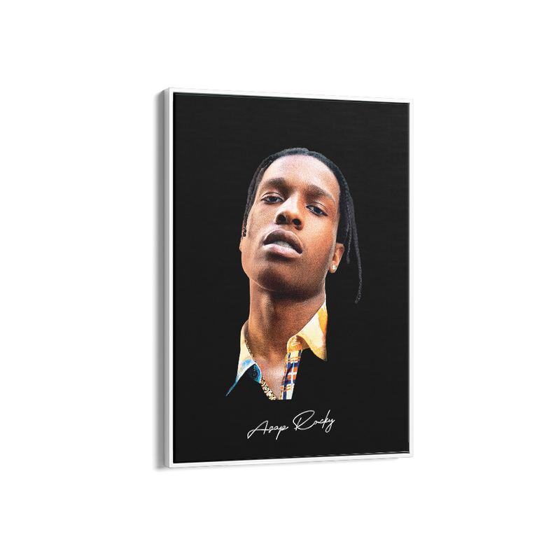 Big Head Retro ASAP Rocky Black Portrait