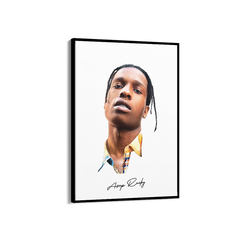 Big Head Retro ASAP Rocky White Portrait