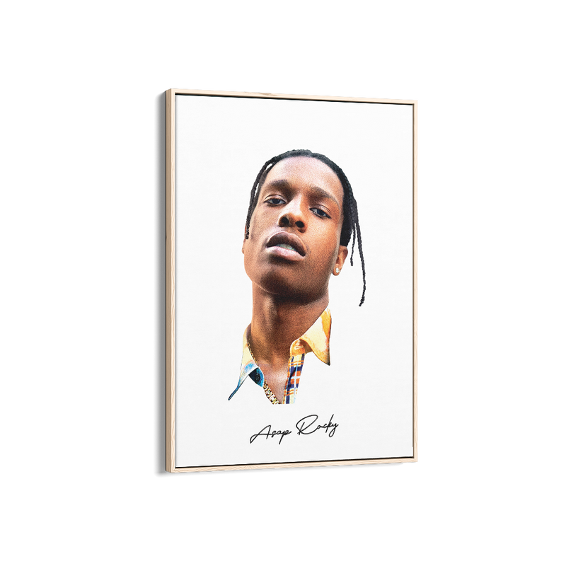 Big Head Retro ASAP Rocky White Portrait