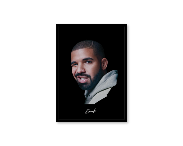 Big Head Retro Drake Black Portrait